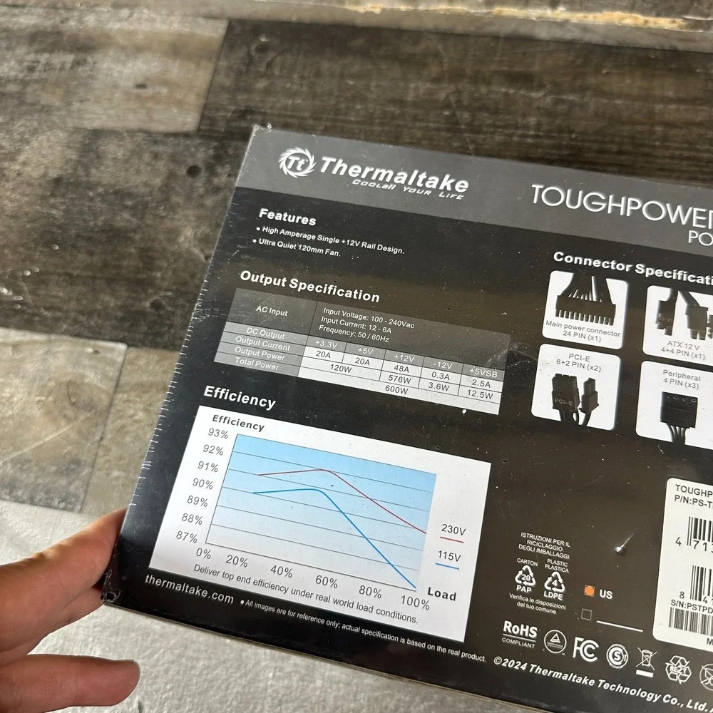 Thermaltake Toughpower GX2 80+ Gold 600W Power Supply PS-TPD-0600NNFAGU-2